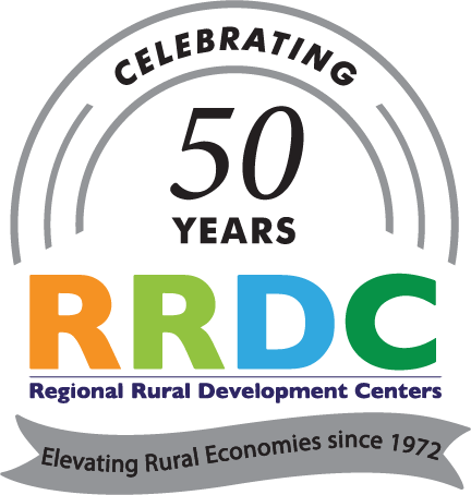 rrdc 50th anniversary vertical logo full color